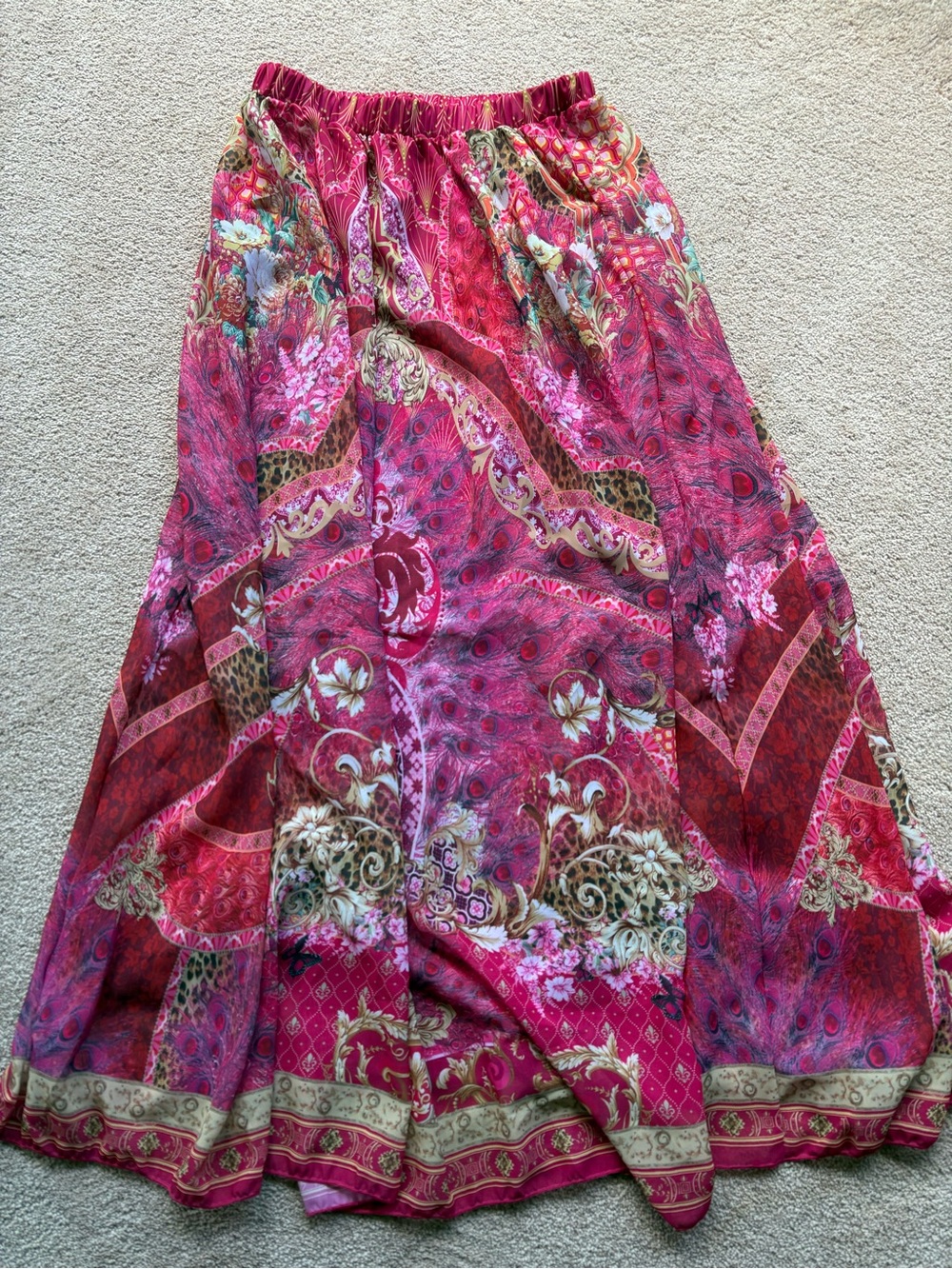 Bohemian V-Neck Pink swim-dress - Picture 9 of 12